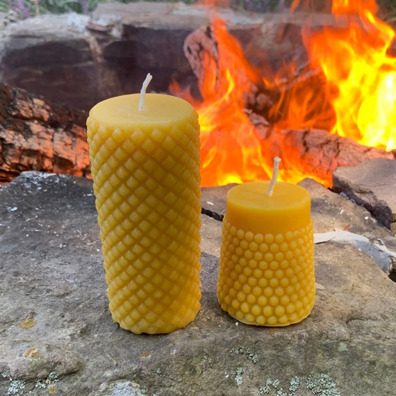 Large Beeswax Candle Glass Jar / 100% All Natural Bees Wax Candles / Cork  Top / Cotton Wick Lead Free Pure 24 Hour Burn Time / 7 Oz Jars NEW 