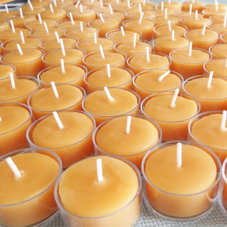Tealight Beeswax Candles BULK 100% Natural Handcrafted USA / 6 image 1