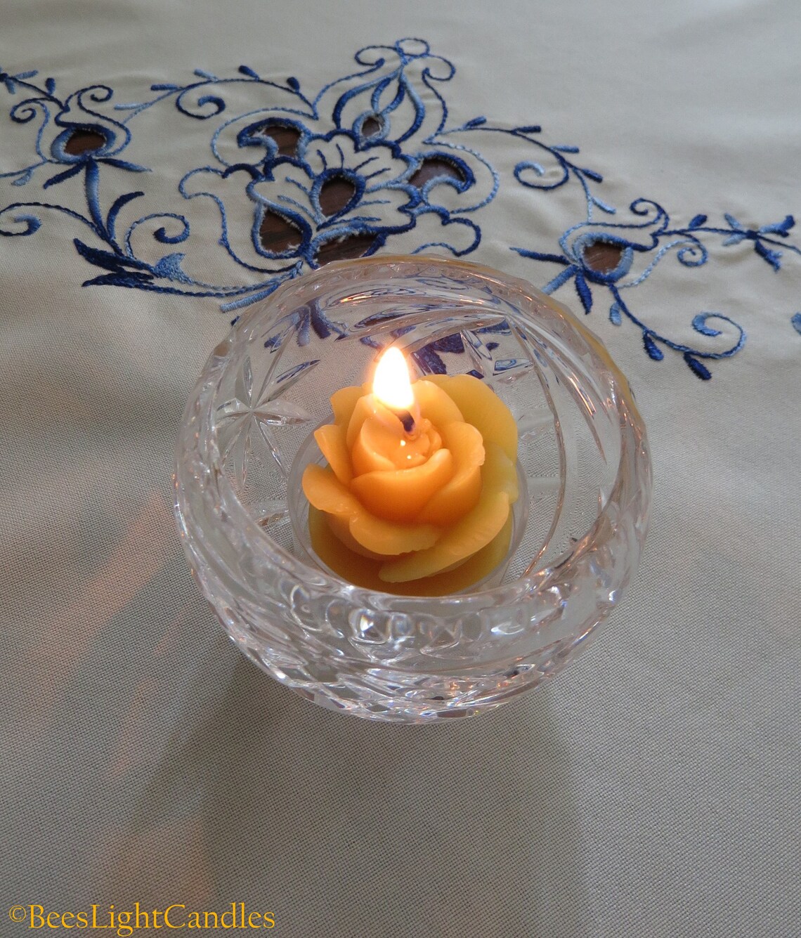 Rose Tea Light Candle Set / Handcrafted in the USA / 100 Pure Etsy