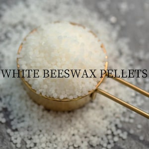 White Beeswax Pellets 100% Pure Natural Beeswax / Grade A North American Clean Pure / Candle Making / Cosmetics / Top Quality Fine Pelleted