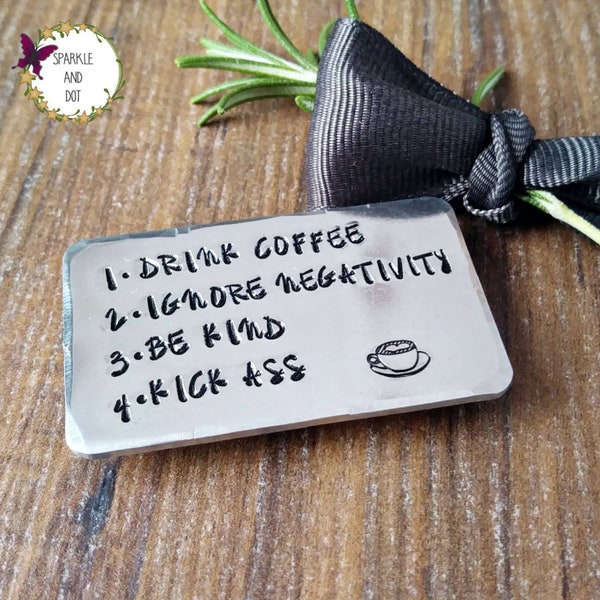 Metal Fridge Magnet, Personalised New Home Gifts, Funny Best Friend Hand Stamped Gift,