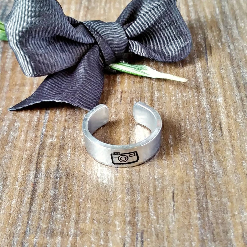 Personalised Hand Stamped Jewellery, Thumb Cuff Ring