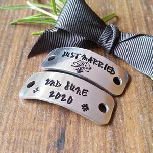 Personalised Bridal Sneaker Tags, Wedding Trainer Tag, Flat Wedding Shoe Tags, Just Married, image 10