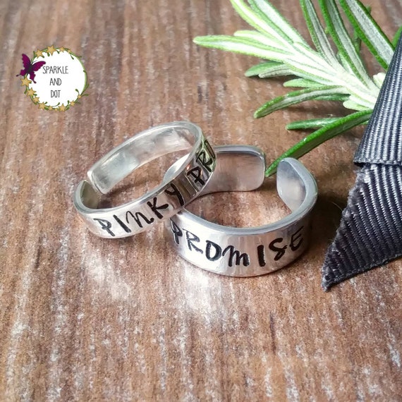 Pinky Promise Ring Couples Jewellery Girlfriend Gifts Etsy