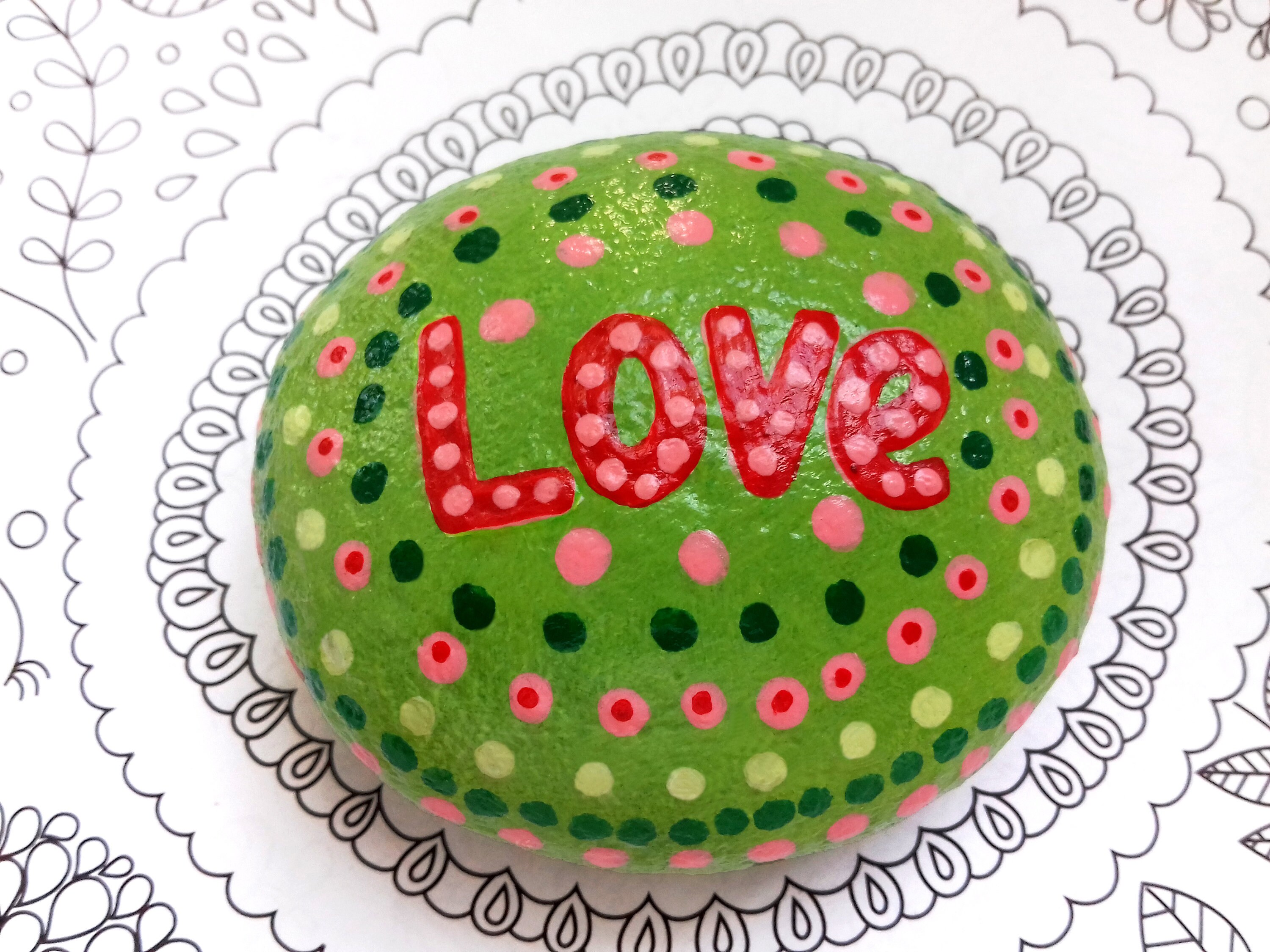 INSPIRATIONAL Sentiment MESSAGE Paperweight Hand carved Stone Paperweight