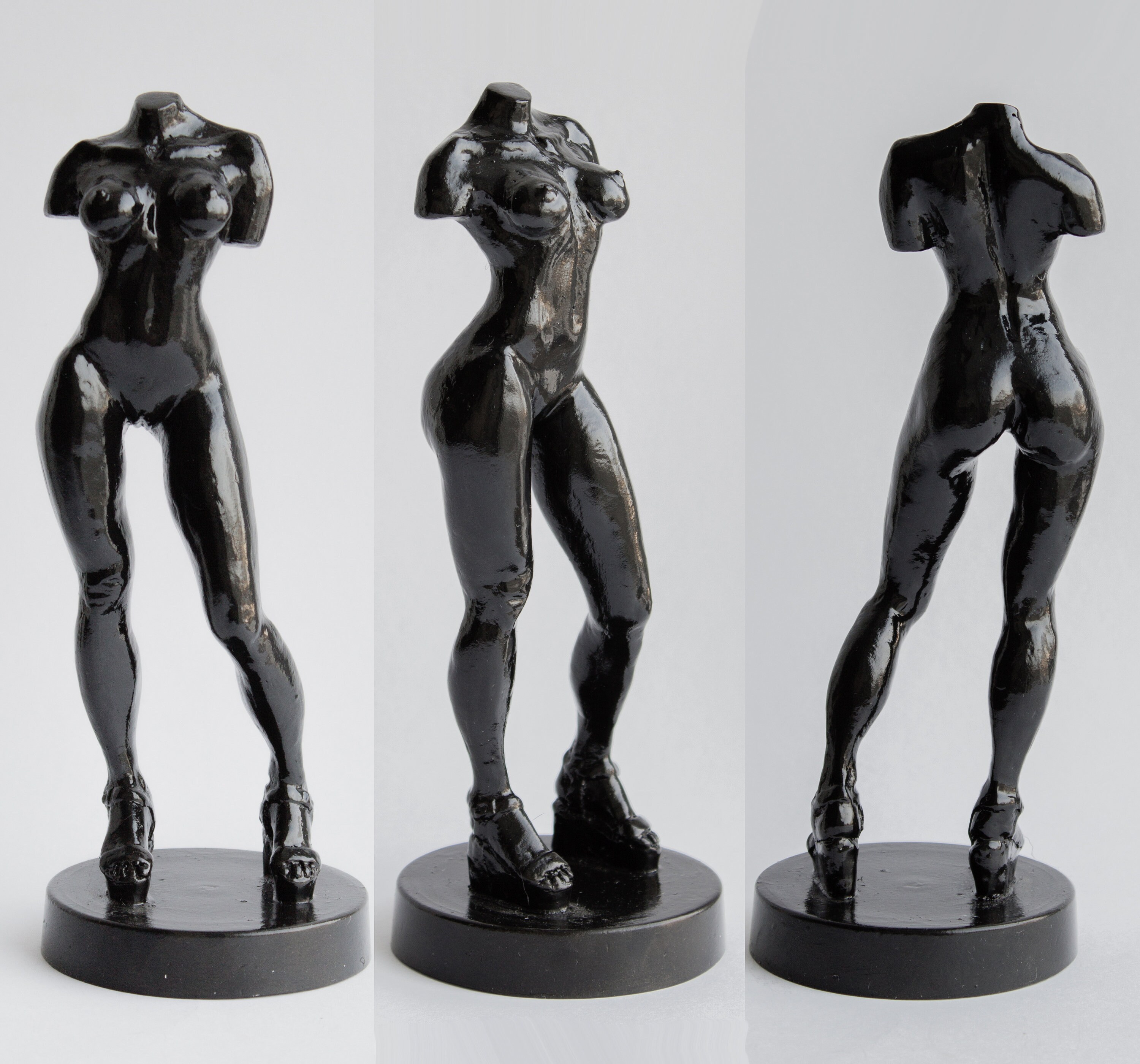 Nude torso ORIGINAL SCULPTURE Nudeart Figurative art Female statue Sexy Cur...