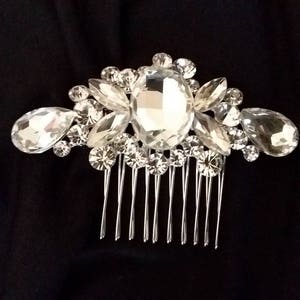 WEDDING SWARVOSKI Hair Comb Bridal Hair piece headpiece Crystal Prom Decorative Wedding Hair Piece Headpiece Bridal Accessories Veil Hair image 1