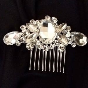 WEDDING SWARVOSKI Hair Comb Bridal Hair piece headpiece Crystal Prom Decorative Wedding Hair Piece Headpiece Bridal Accessories Veil Hair image 5