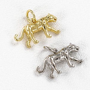 18K Gold-Plated Leopard Charms: DIY Animal Jewelry Pendants