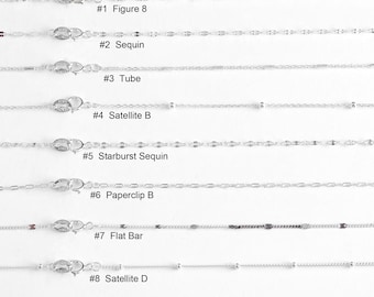 925 Sterling Silver Chain Necklace, Satellite Cuble Chain Chain Necklace, Paperclip Chain, Box Chain, Gift for Her, Dainty Chain for Kids