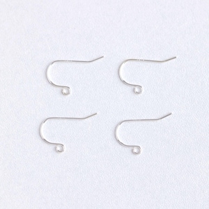 925 Sterling Silver Earring Hooks, Bulk Silver Earring Hooks, Shiny Earring Wire Hook, Craft Earring Components, Jewelry Supplies Wholesale