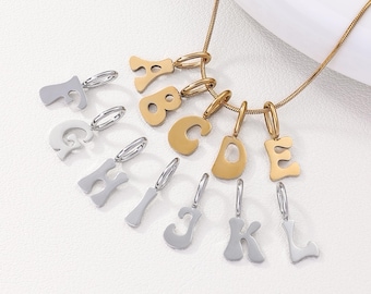 Stainless Steel Letter Charm, Alphabet Letter Charm, Initial Pendant, Personalized Charm, Charm for Jewelry Making Supplies