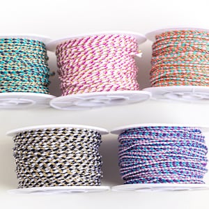 Bulk Color Braided Silky Rope Cord, Necklace Rope Cord, Silk Cord Bracelet, Color Cord Necklace, Necklace Blank, Jewelry Supplies,