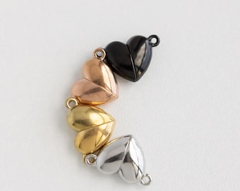 Heart Shaped Magnetic Bracelet Charm, Heart Separable Magnet Connector, Heart Bracelet Clasps, Bracelet Accessories, Couple Bracelet Charm