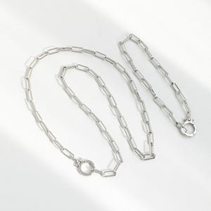 Bracelet Chain, Necklace Chain, Paperclip Chain Necklace, Paperclip Chain Bracelet, Minimalist Jewelry, Chain for Jewelry Making