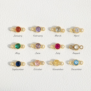 4mm Geburtsstein Verbinder Charm, Geburtsstein Verbinder, Geburtsstein Verbinder, Birthstone Charm, Verbinder für die Schmuckherstellung