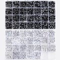 50Pcs Cube Letter Beads, Cube Initial Letter Beads Kit, Personalize Bracelets and Necklaces with Cube Letter Beads in Black and White, 6mm