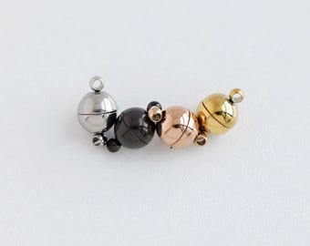 Magnetic Pendant, Magnetic Bracelet Clasp, Round  Magnet Connector, Round Magnet Bracelet Clasp, Round Magnetic Charm, Couple Bracelet Charm