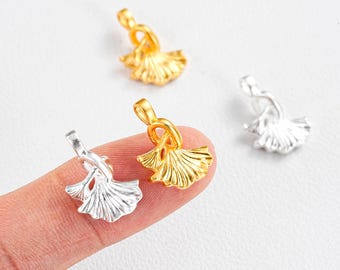 スターリングシルバー イチョウの葉ペンダント 22 mm - Etsy 日本