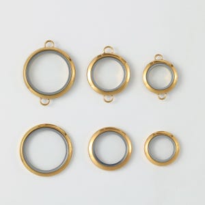 Schwimmende Medaillon-Anschluss, Klarglas Schwimmende Medaillon, Edelstahl Glas Schwimmende Medaillon, Drehen Offen Gewinde Swivel-Memory-Medaillons