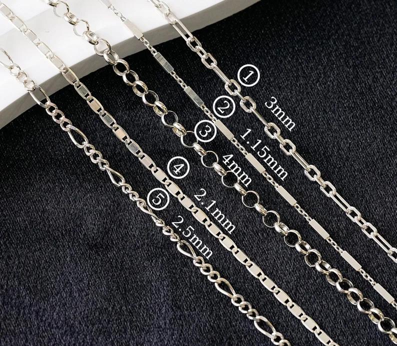 Wholesale Lot 10 Silver Plated Figaro Chains - 51cm - Unisex Necklaces