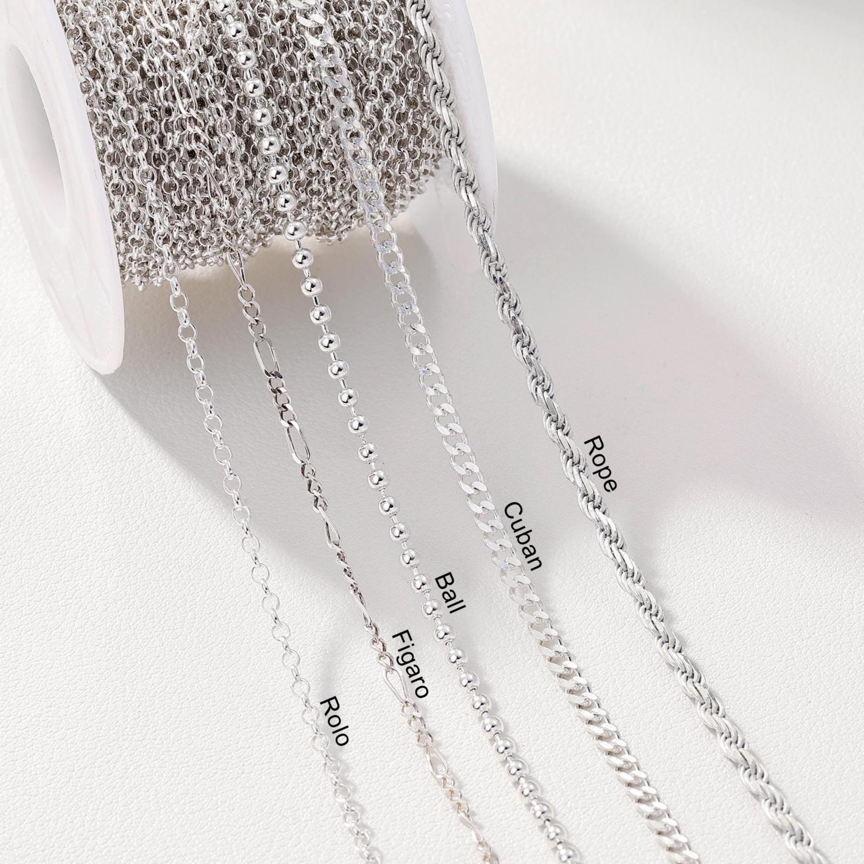 Collana Con Catena A Maglie Dritte In Argento Sterling 1,80 Mm - Argento Italiano .925 - Italia - Foto 3