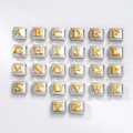 Stainless Steel Italy Charms: 9mm Modular Bracelet Links, A-Z Letters
