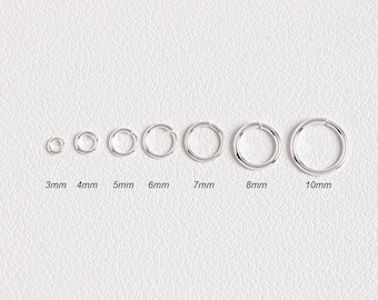 5PCS S925 Jump Rings, Jump Ring Findings, Closed Jump Rings, Open Jump Rings, 3mm-10mm Jump Rings, Bulk Sterling Silver Jump Ring
