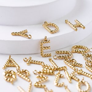 Colgante de letra personalizado, componente para hacer joyas, dije inicial de acero inoxidable, letras para hacer joyas, materiales para hacer joyas hechos a mano