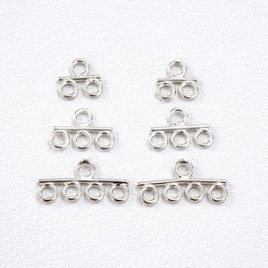 S925 Multi Strand Bar Connector, Balance Beam Pendant Blank for DIY Jewelry Making, Bracelet Connector, Necklace Connector