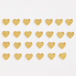 Pingente de letra de coração S925, pingente de letra banhado a ouro real 18K, pingente inicial, pingente de coração, suprimentos para fabricação de joias, pingente de coração, pingente de colar