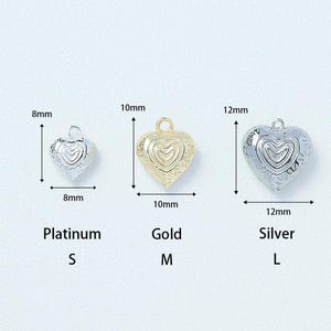 Sterling Silver Puffy Heart with Spiral Charm, Spiral Heart Charm, Puff Heart Charm, S925 Puff Heart Charm, Real 18K Gold Plated Heart Charm