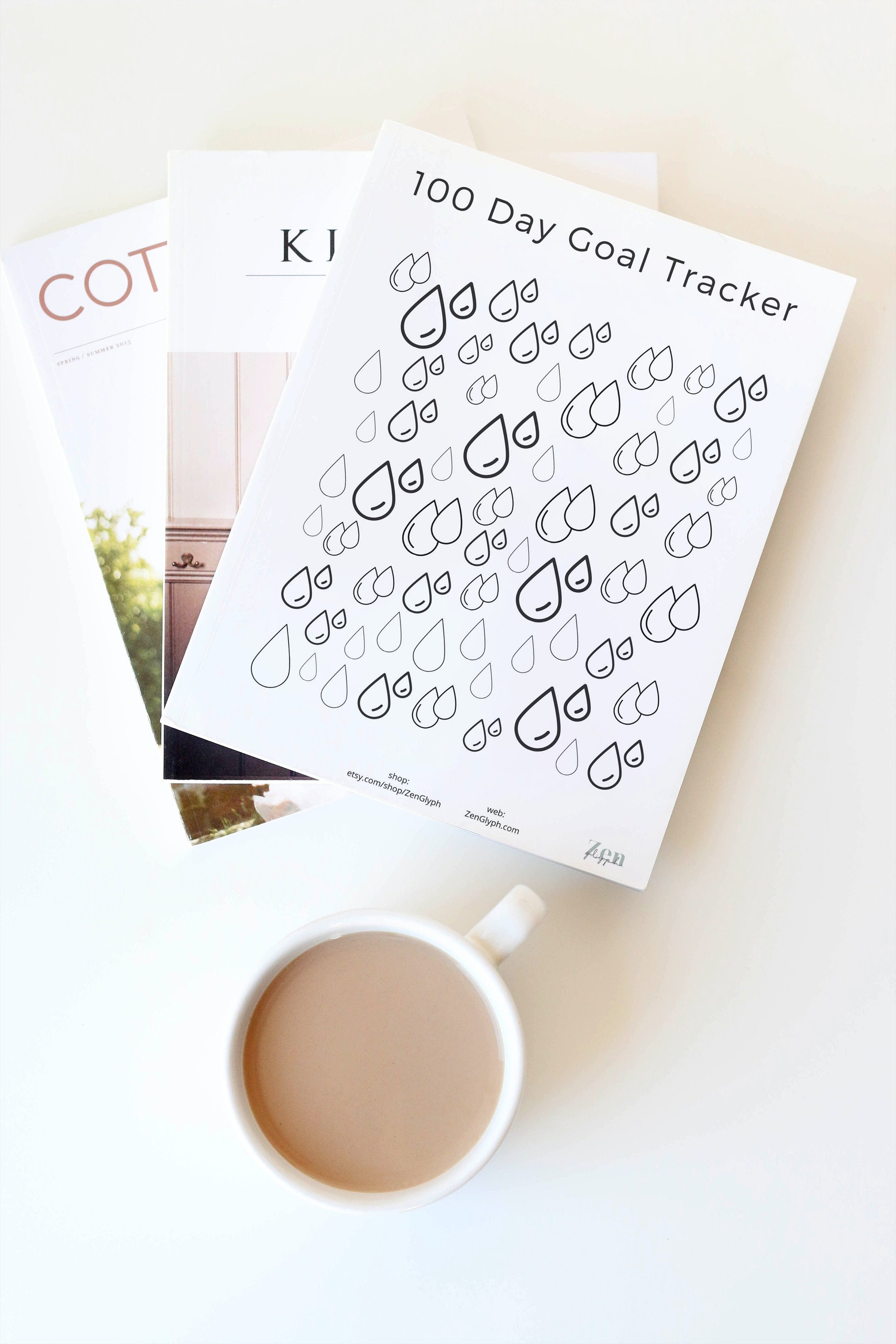 100 Day Goal Tracker: Raindrop Coloring Page (PDF Digital Download) - Etsy