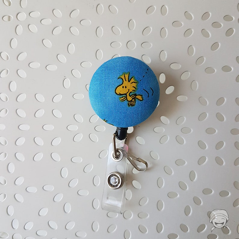 keychain stamped with Snoopy card holder Retractable identifier Peanuts hug retractable ID holder Lanyard Badge reel