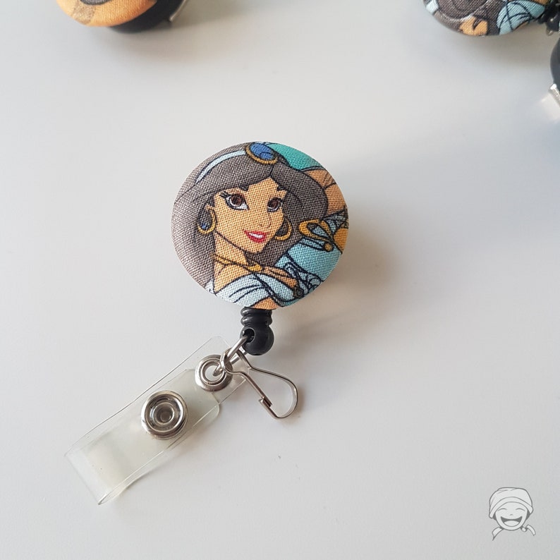 Lanyard Badge reel Retractable identifier Yasmin keychain stamped gift for nurse card holder accesories for nurse retractable ID