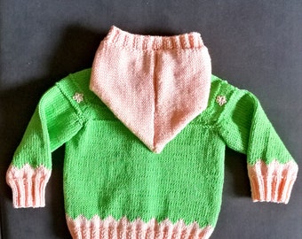 Baby cardigan, hand knitted