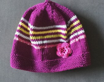 Baby hat, baby hat, cotton, blackberry