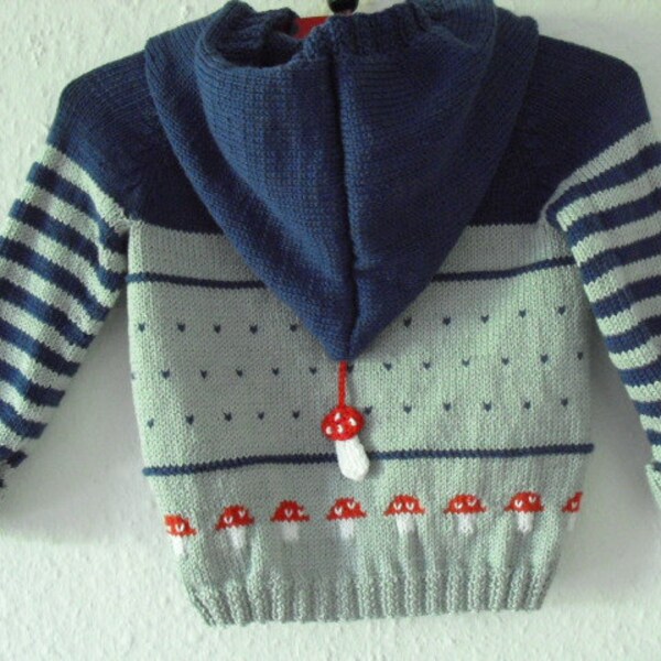 Baby Strickjacke,Blau/Grau