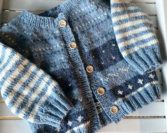 Baby cardigan, alpaca, merino wool. Baby jacket. Hand knitted