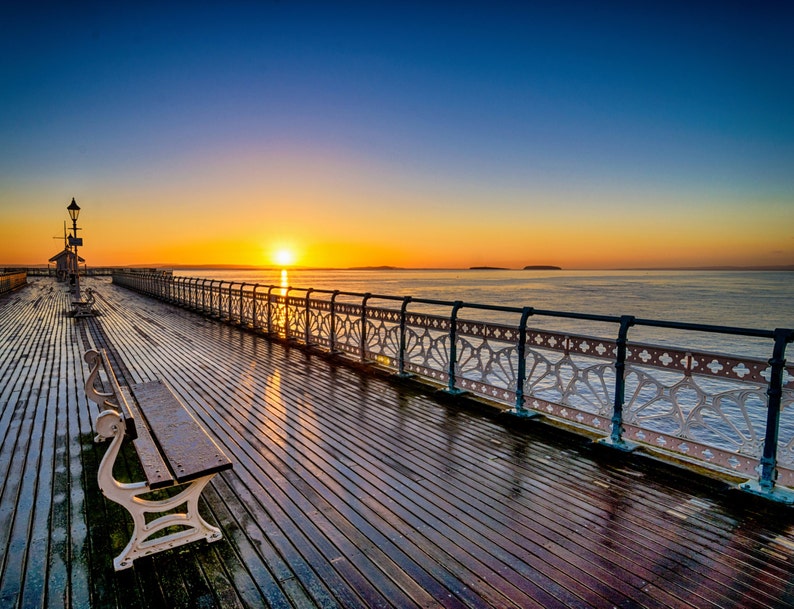 Penarth Pier at Sunrise Etsy