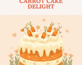 Moist Carrot Cake Recipe | Cream Cheese Frosting, British Baking (PDF Download)