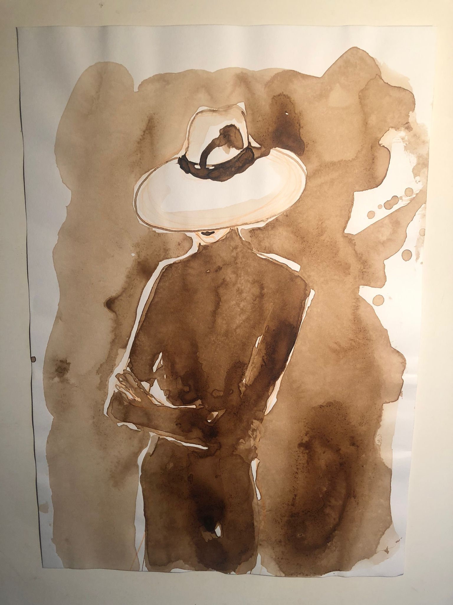 Dessin Modele Au Chapeau - Modele Vivant Par Attileul