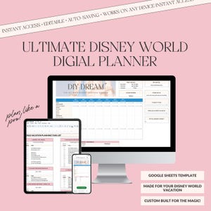 Disney World Digital Planner | Disney World Vacation Planner | DisneyWorld Planning | WDW Trip Guide Agenda Itinerary
