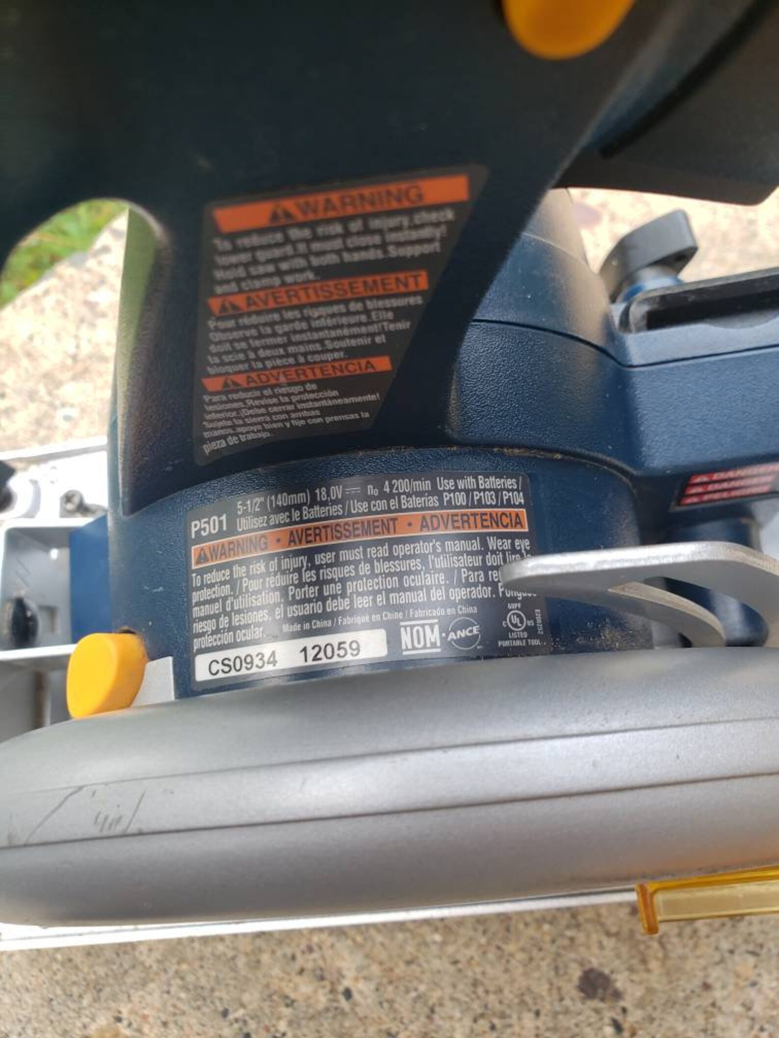 RYOBI P501 5 1/2 18V Cordless Circular Saw Set Battery Etsy