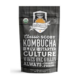 Kombucha Live Starter Culture  (SCOBY + Starter Tea) | USDA Organic