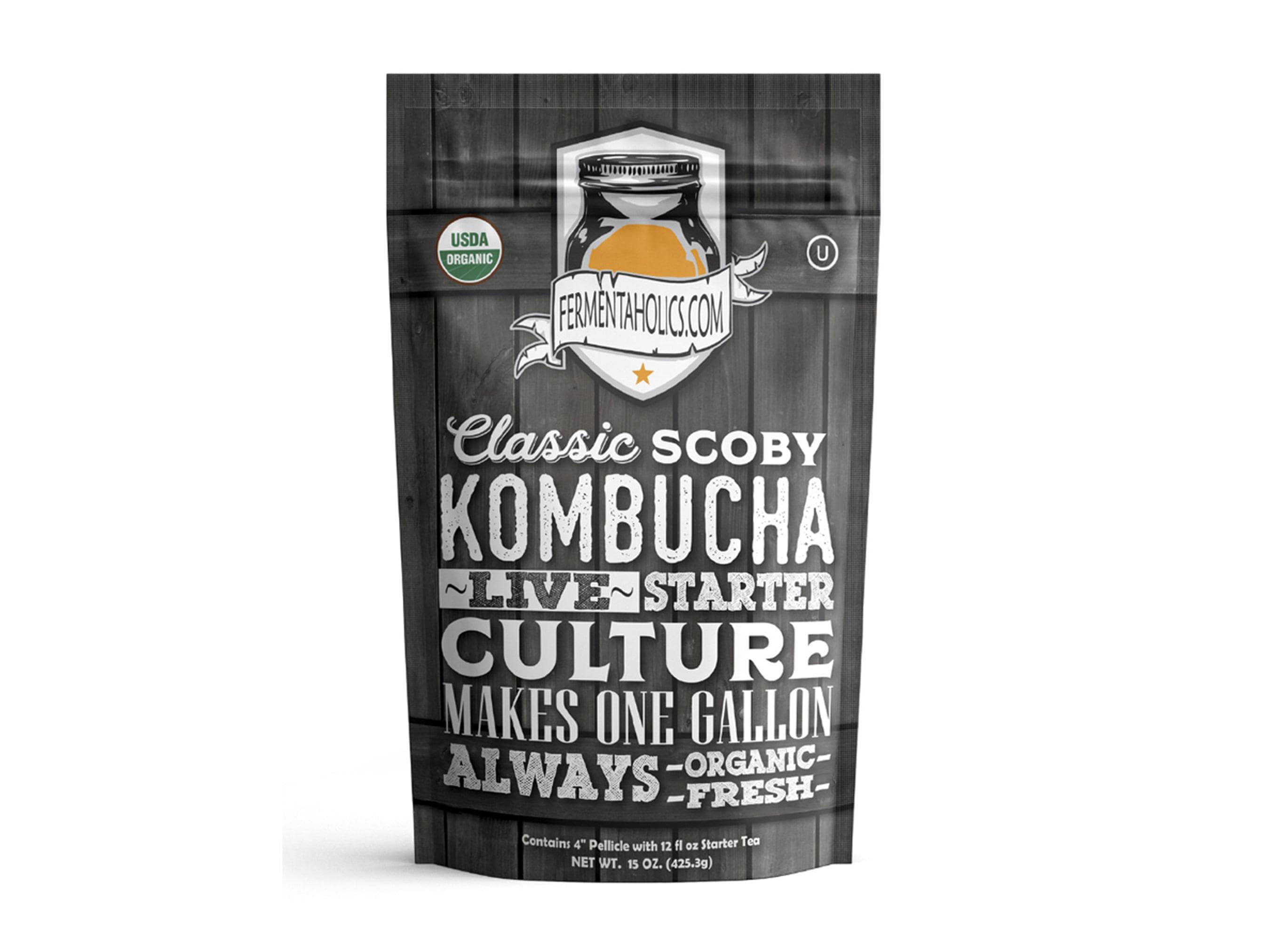 Kombucha Live Starter Culture  (SCOBY + Starter Tea) | USDA Organic