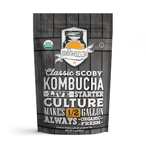 Fermentaholics SCOBY USDA Organic Live Kombucha Starter Culture Half Gallon