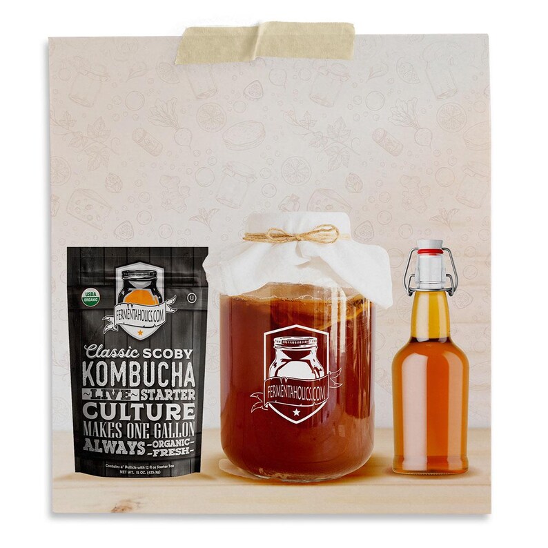 The Complete Kombucha Brewing Starter Kit with Culture | Fermentaholics USDA Certified Organic Making Kit (The Pro Kombucha Brewing Kit) image 6