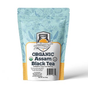 Fermentaholics Assam Black Tea Organic Loose Leaf Tea 4 oz Package