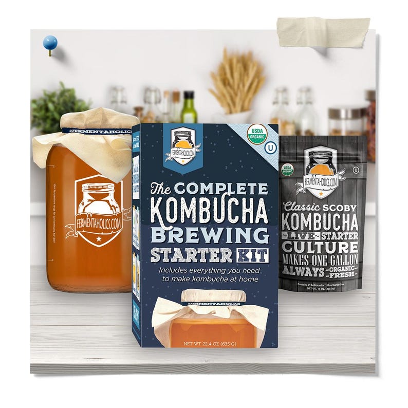 The Complete Kombucha Brewing Starter Kit with Culture | Fermentaholics USDA Certified Organic Making Kit (The Pro Kombucha Brewing Kit) image 3